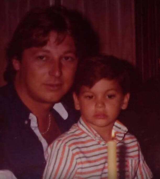 Jose Maria Ramos with his son.